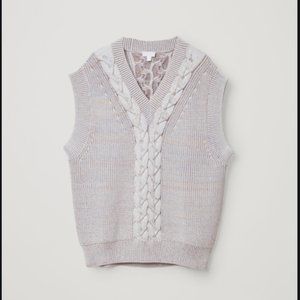 Cos cable knit vest
